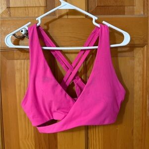 Women's Pink Cross-Back Bralette